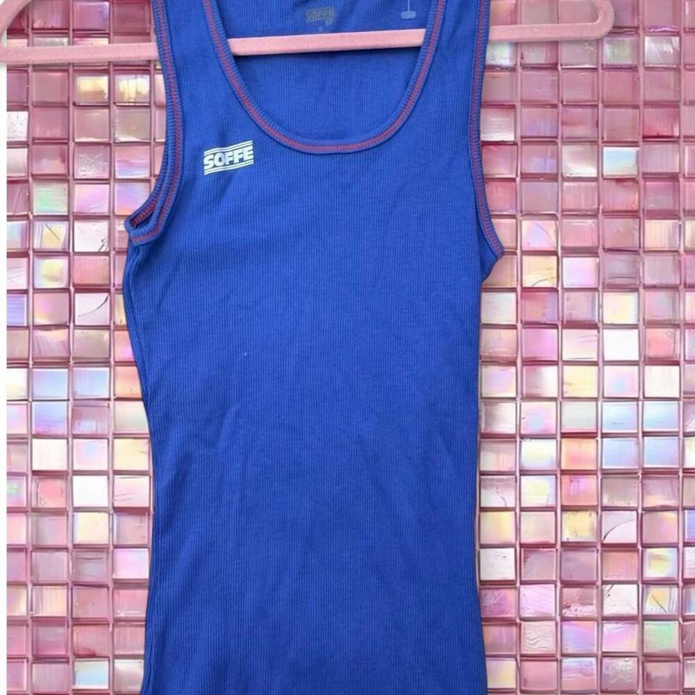 Soffe blue racerback top